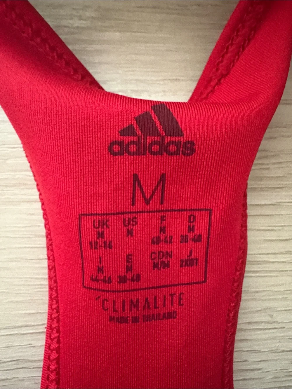 adidas Red Logo Sports Bra